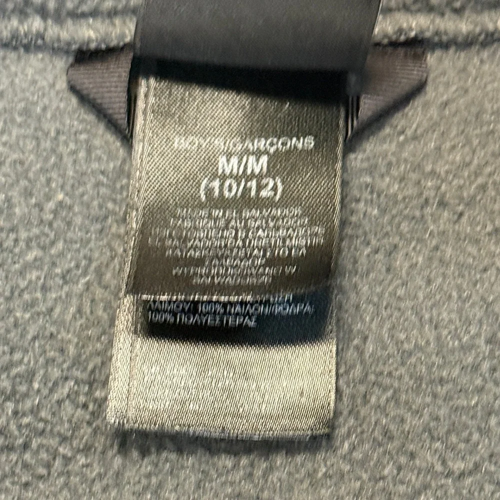 The North Face: Youth Black / Gray / Yellow Fleece Jacket, Size M (10/12)